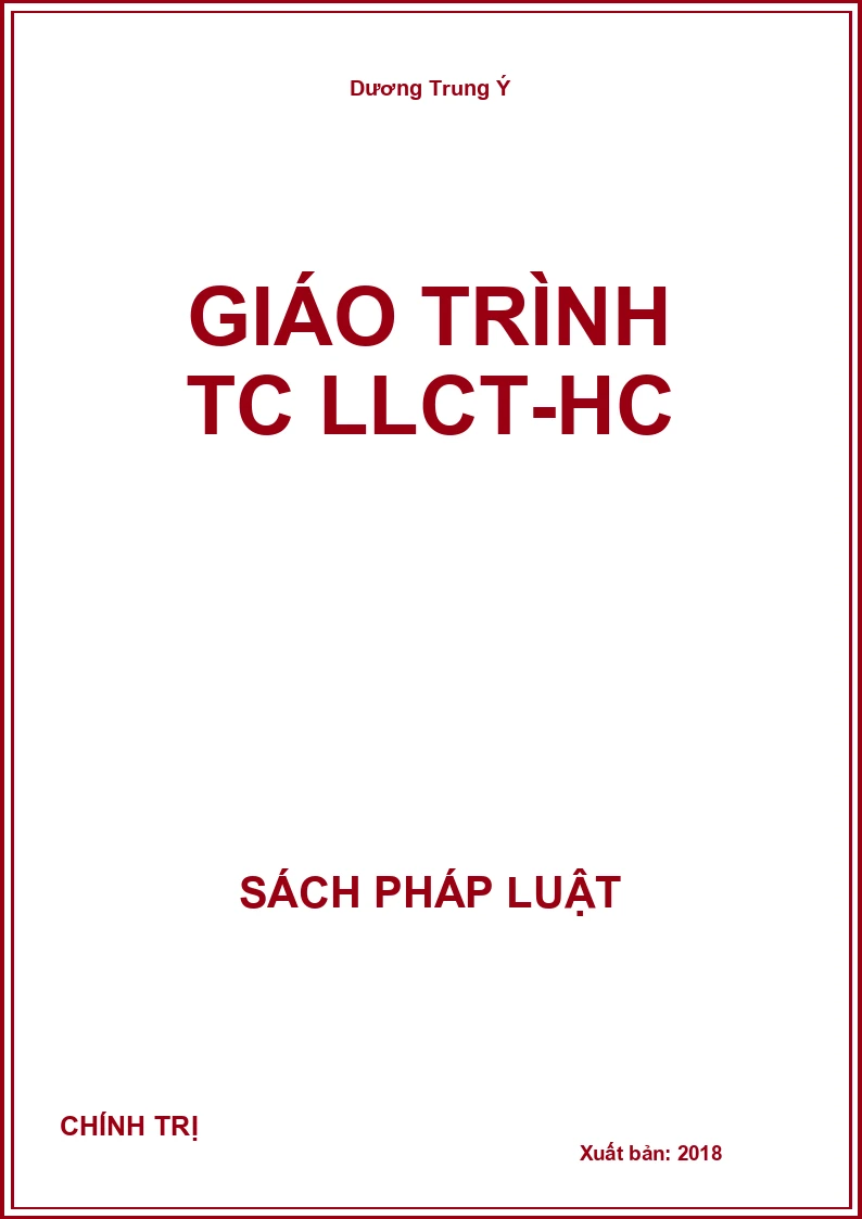 Giáo trình TC LLCT-HC