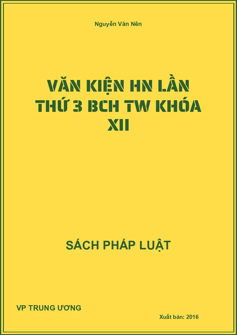 Văn kiện HN lần thứ 3 BCH TW khóa XII