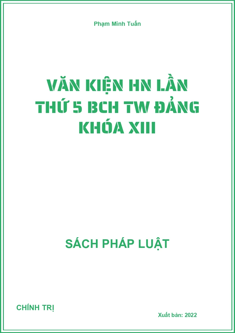 Văn kiện HN lần thứ 5 BCH TW Đảng khóa XIII