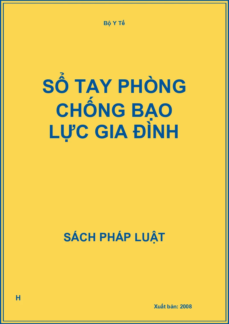 Sổ tay phòng chống bạo lực gia đình