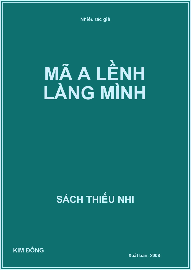Mã A Lềnh làng mình