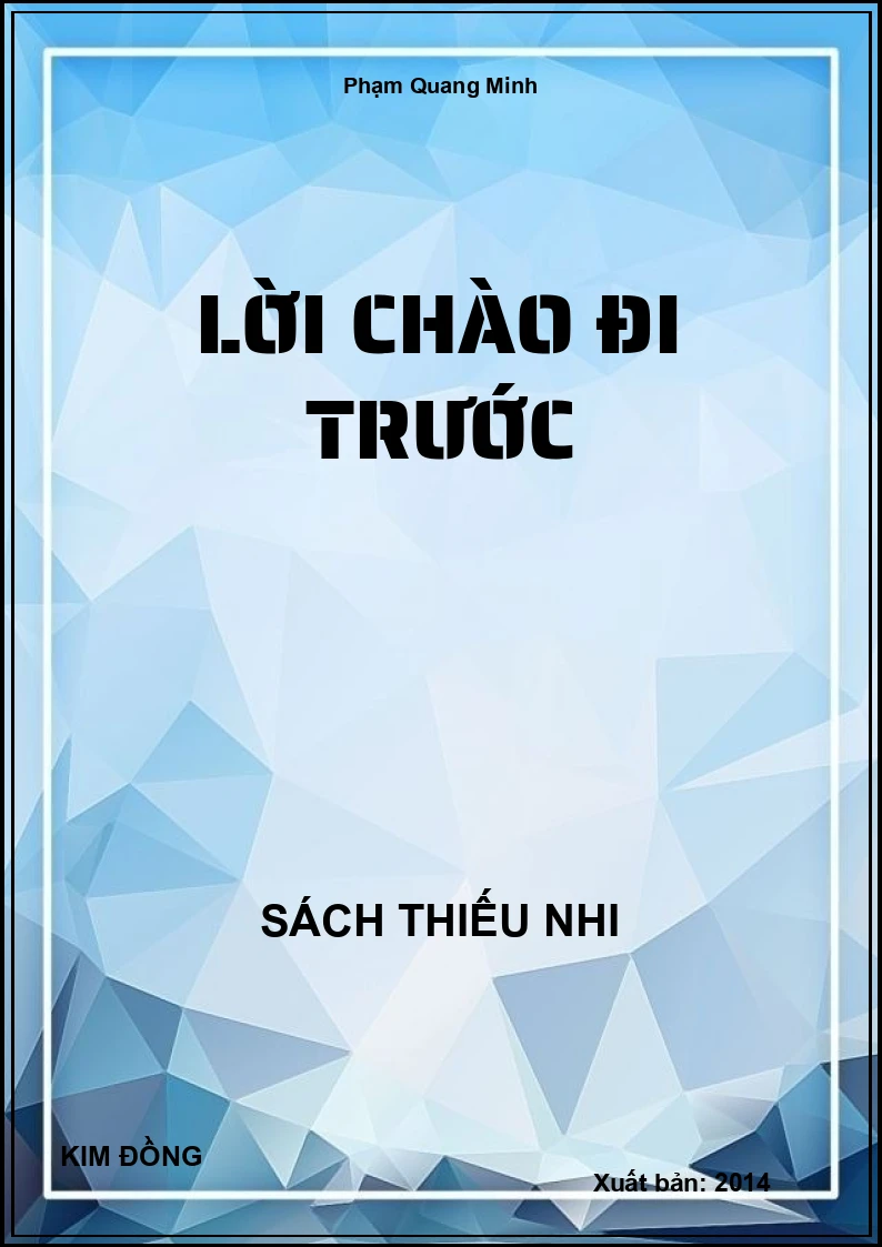 Lời chào đi trước