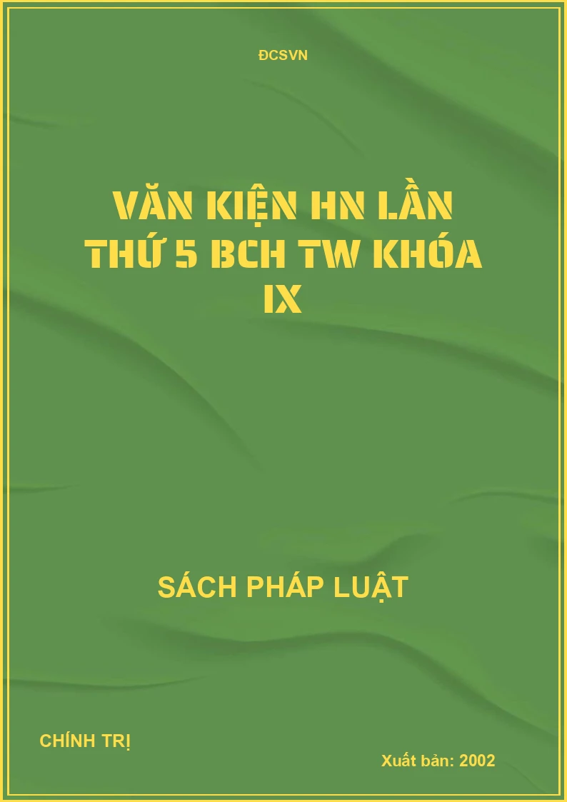 Văn kiện HN lần thứ 5 BCH TW khóa IX