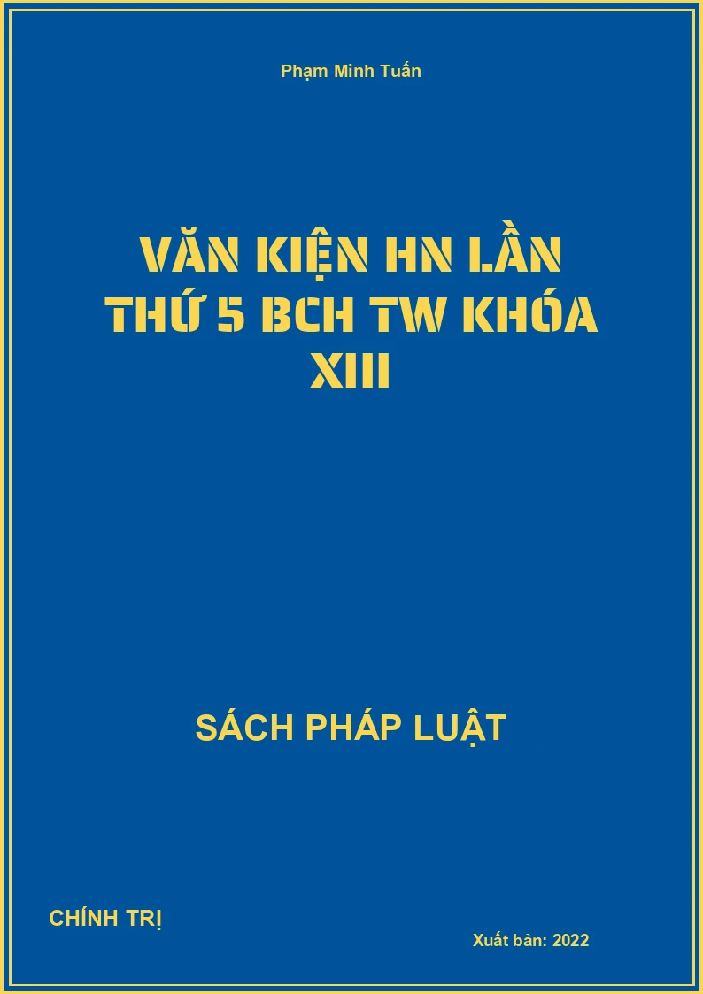 Văn kiện HN Lần thứ 5 BCH TW khóa XIII