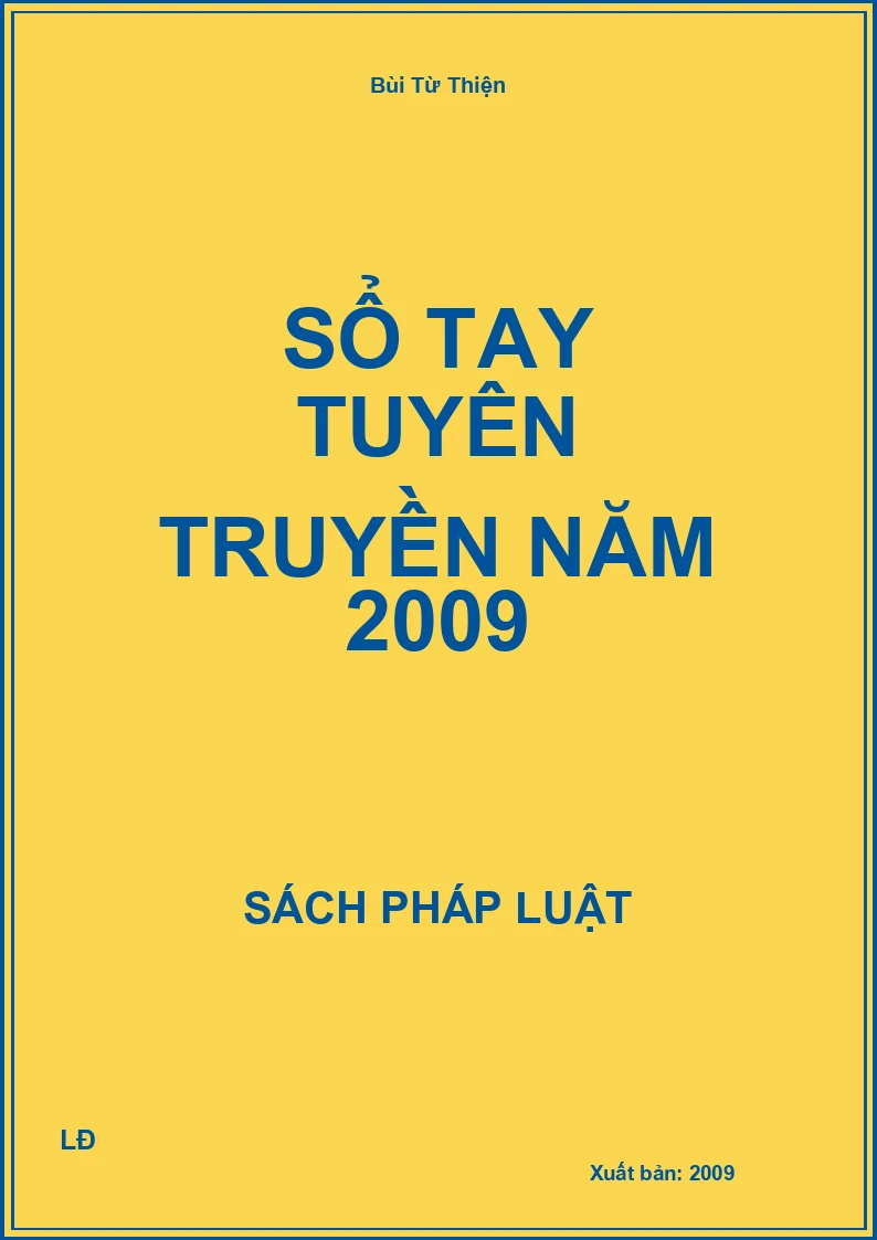 Sổ tay tuyên truyền năm 2009