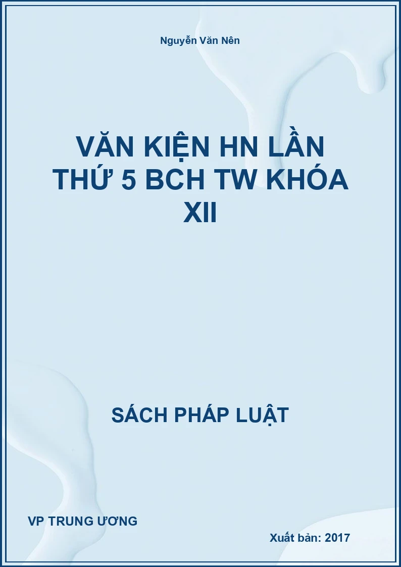 Văn kiện HN lần thứ 5 BCH TW khóa XII