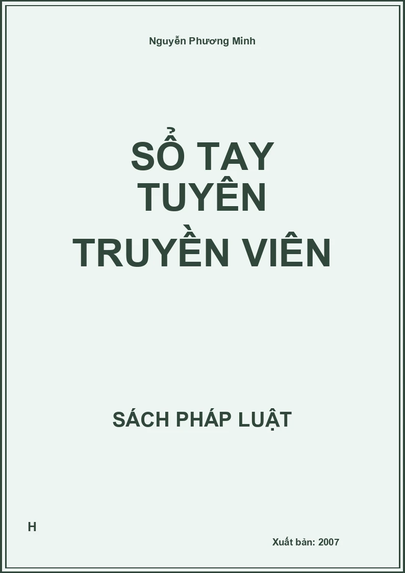 Sổ tay tuyên truyền viên