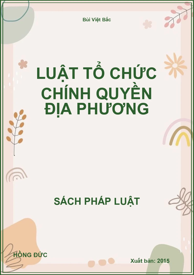 Luật Tổ chức chính quyền địa phương