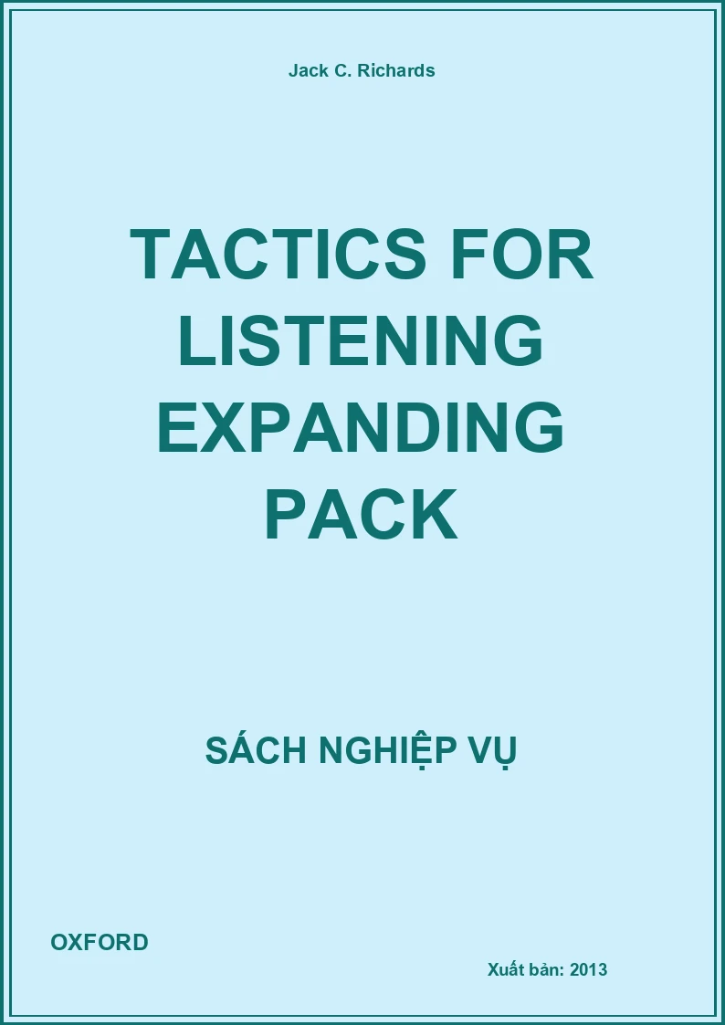 Tactics for listening Expanding pack