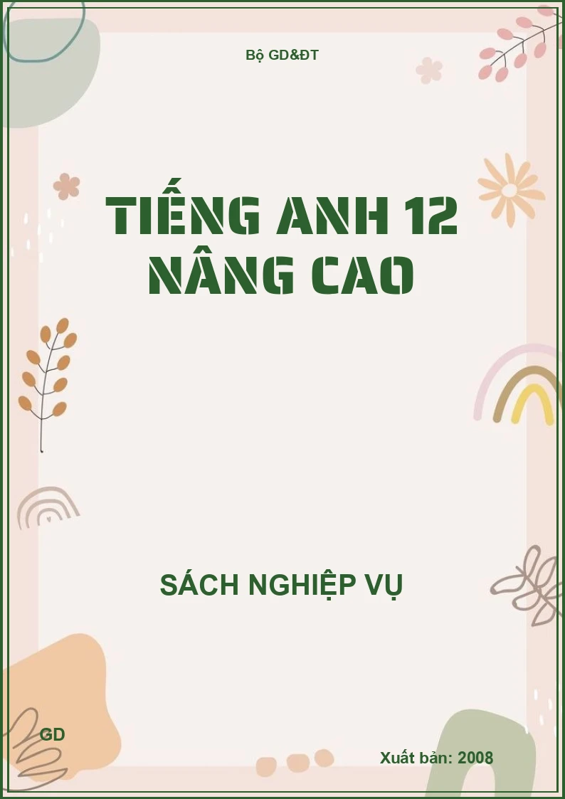 Tiếng anh 12 nâng cao