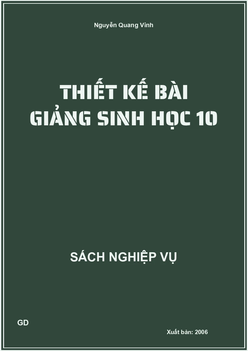 Thiết kế bài giảng sinh học 10