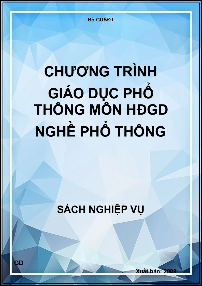 Chương trình giáo dục phổ thông môn HĐGD nghề phổ thông