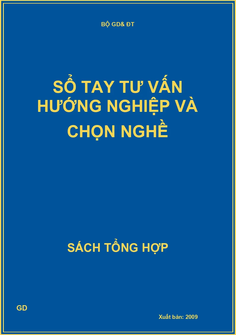 Sổ tay tư vấn hướng nghiệp và chọn nghề