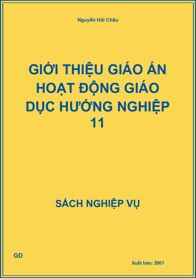 Giới thiệu giáo án hoạt động giáo dục hướng nghiệp 11