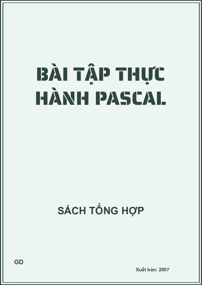 Bài tập thực hành Pascal