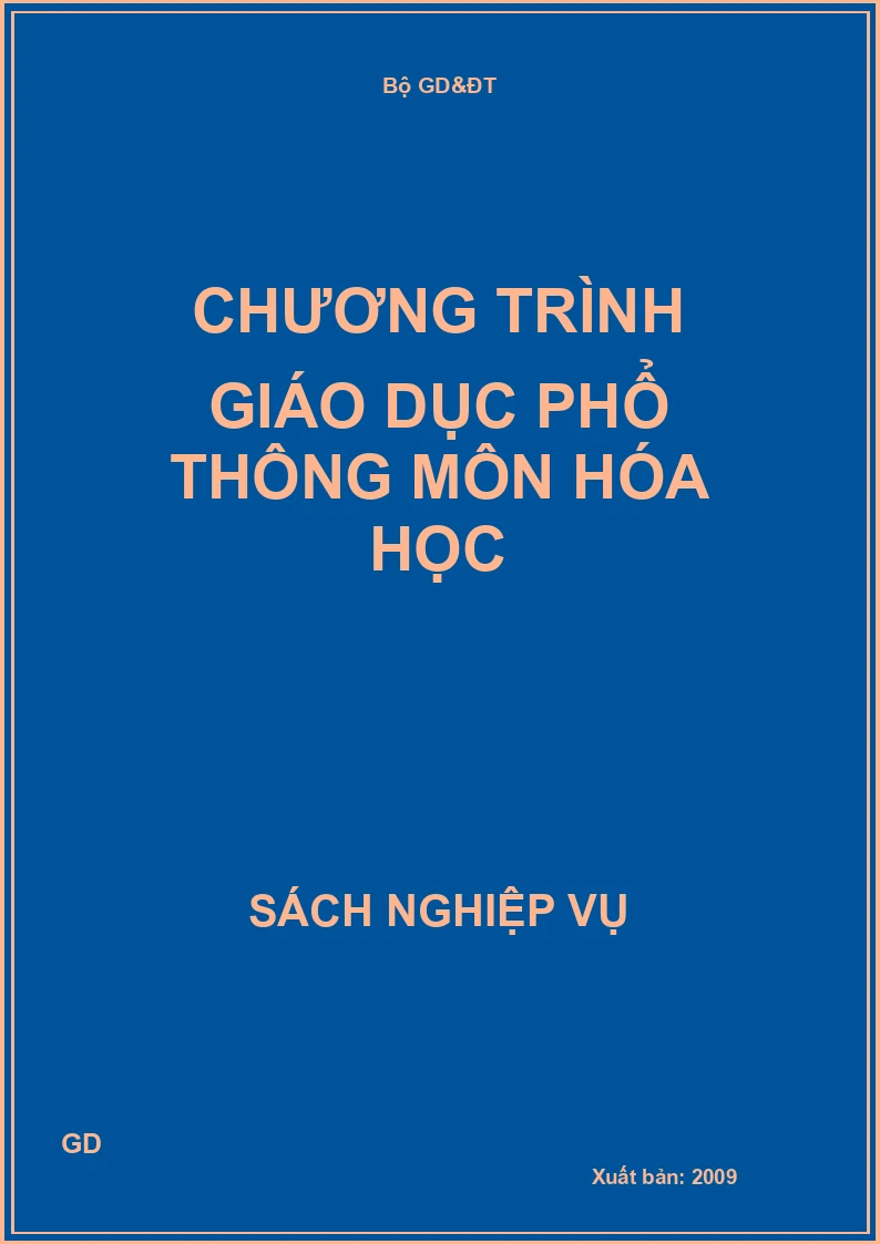 Chương trình giáo dục phổ thông môn hóa học