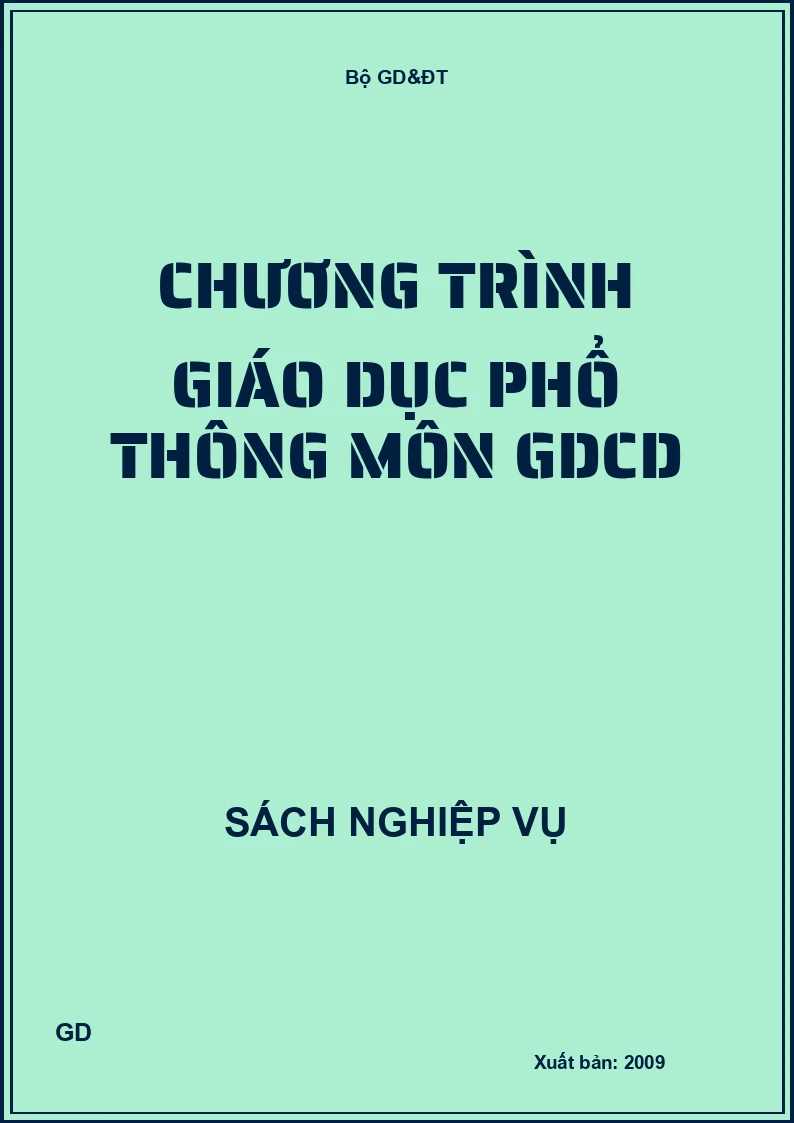 Chương trình giáo dục phổ thông môn GDCD