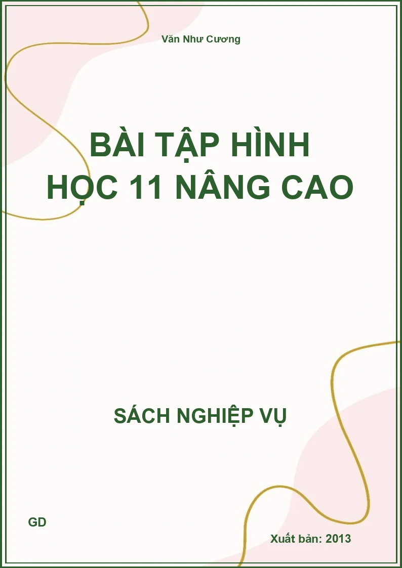 Bài tập hình học 11 nâng cao