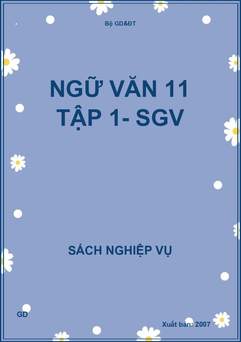 Ngữ văn 11 tập 1- SGV