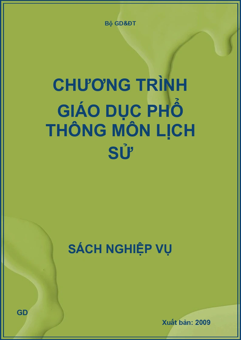 Chương trình giáo dục phổ thông môn lịch sử