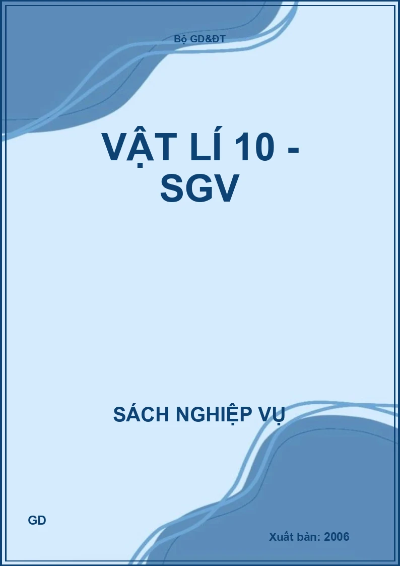 Vật lí 10 - SGV