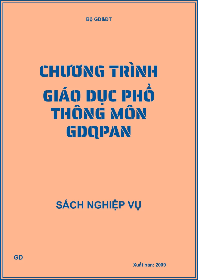 Chương trình giáo dục phổ thông môn GDQPAN