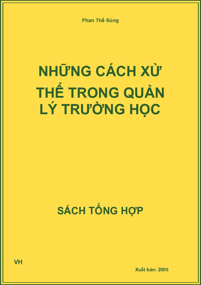 Những cách xử thế trong quản lý trường học
