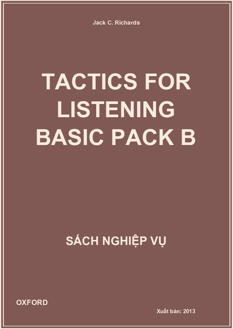 Tactics for listening Basic pack B