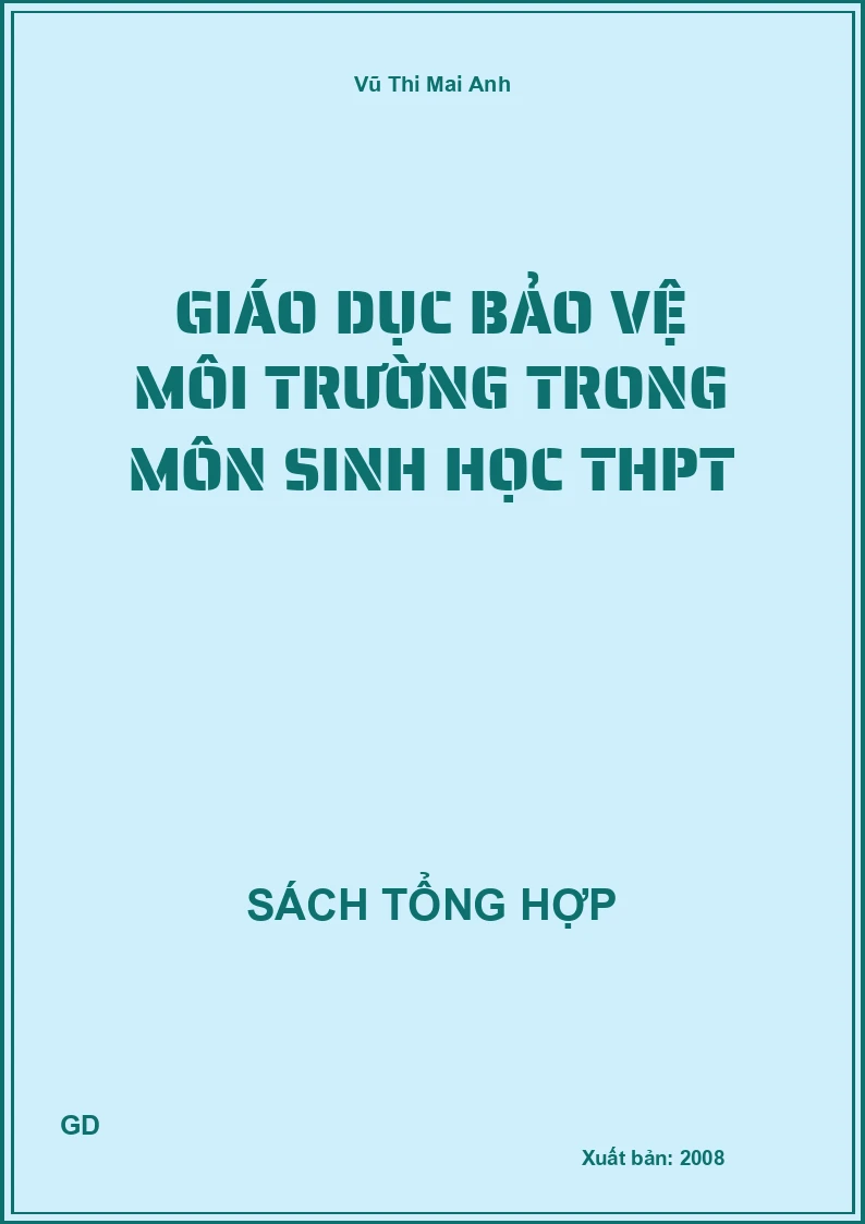 Giáo dục bảo vệ môi trường trong môn sinh học thpt