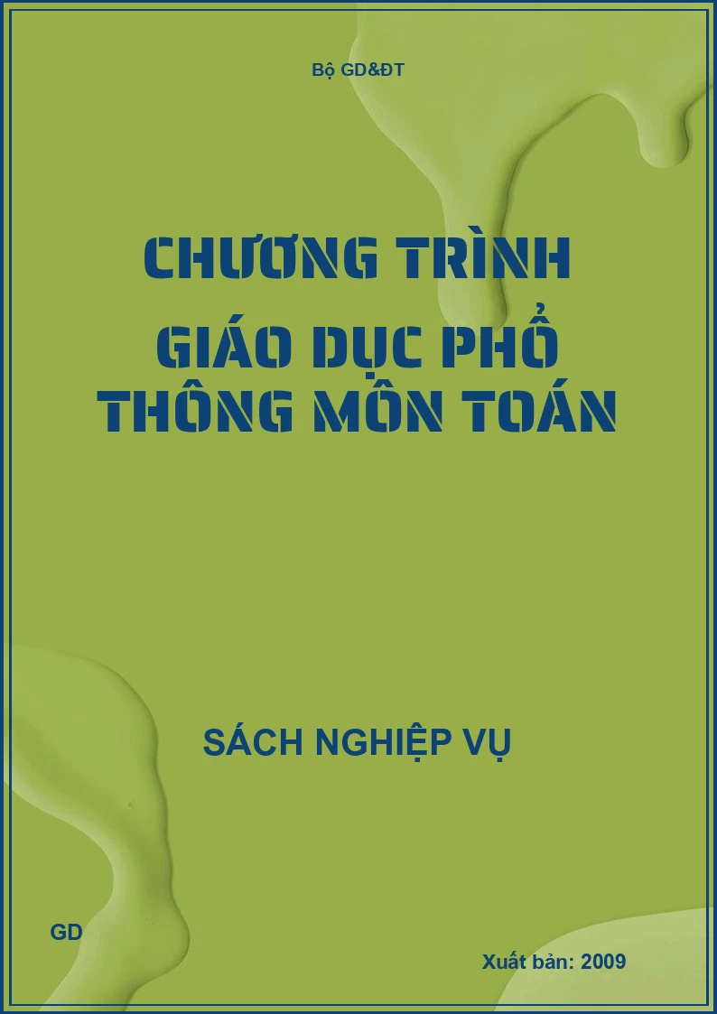 Chương trình giáo dục phổ thông môn toán