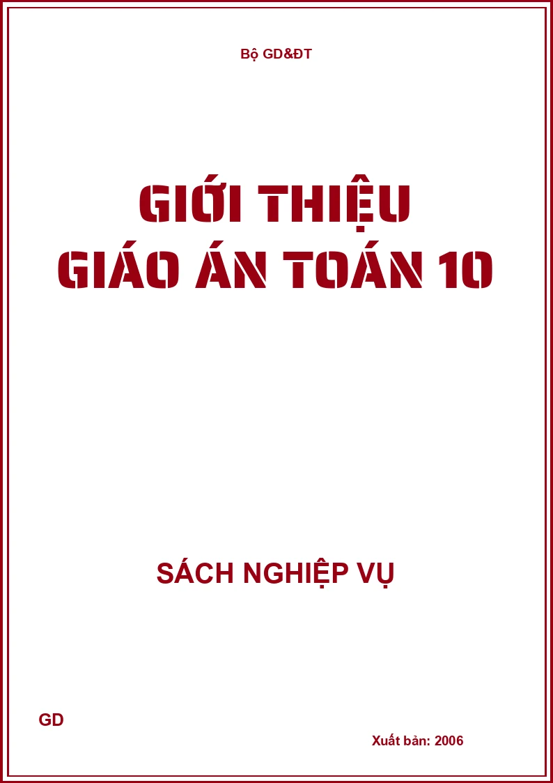 Giới thiệu giáo án toán 10