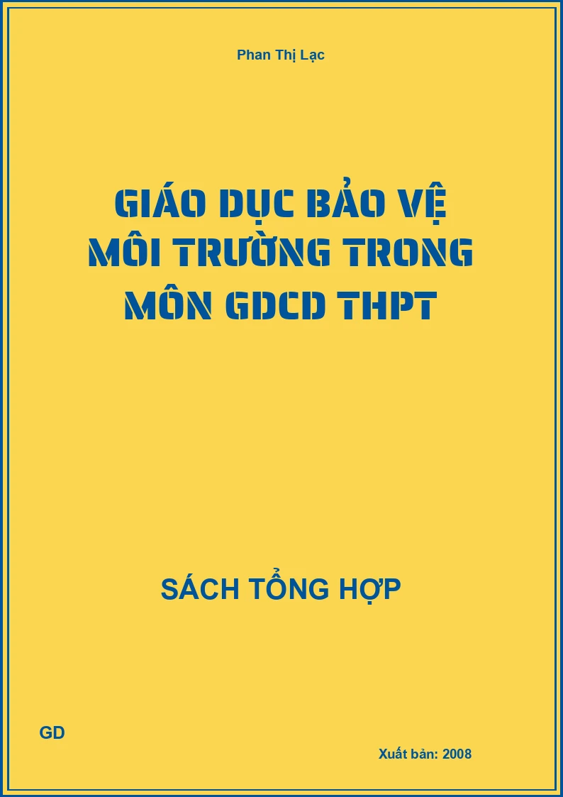 Giáo dục bảo vệ môi trường trong môn GDCD thpt