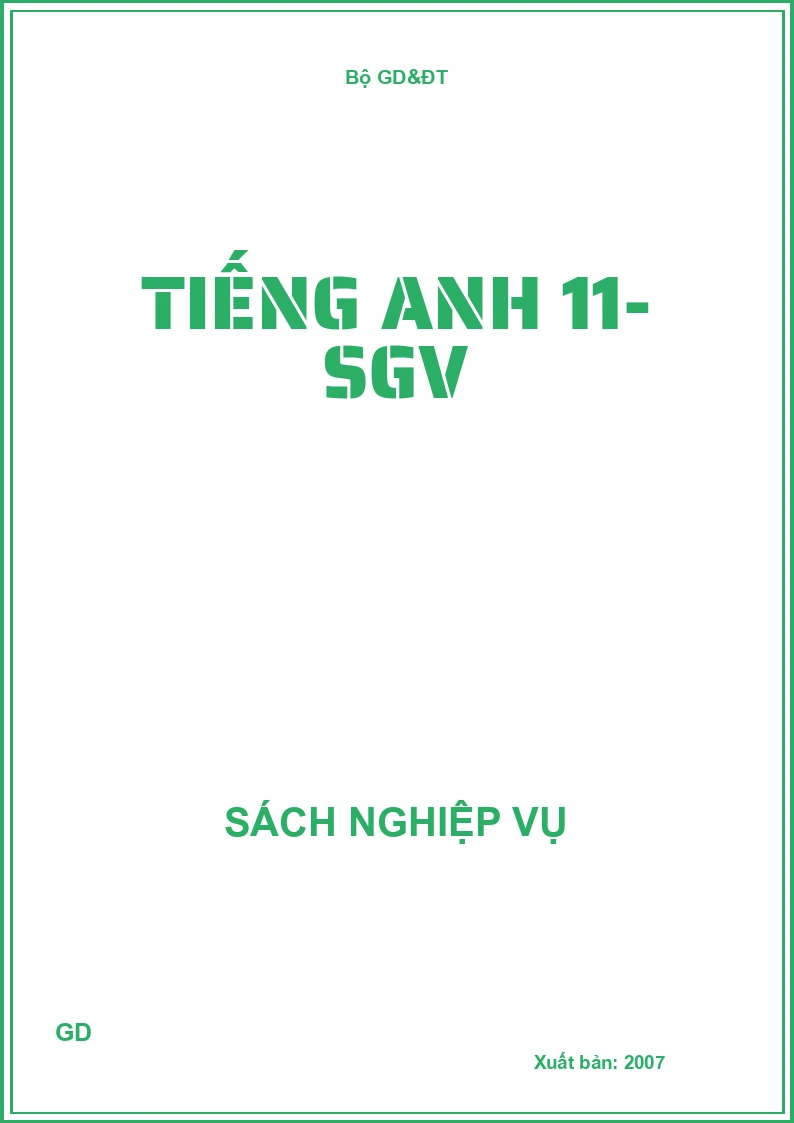 Tiếng anh 11- SGV