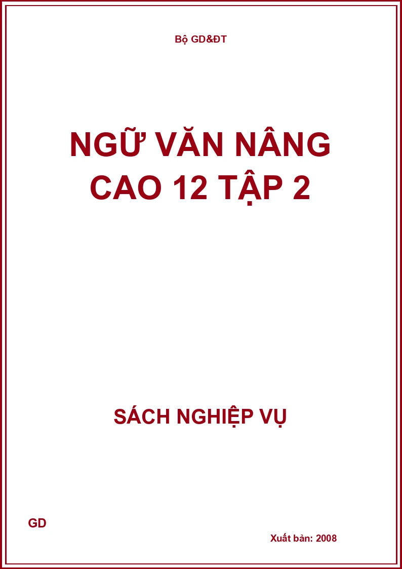 Ngữ văn nâng cao 12 tập 2