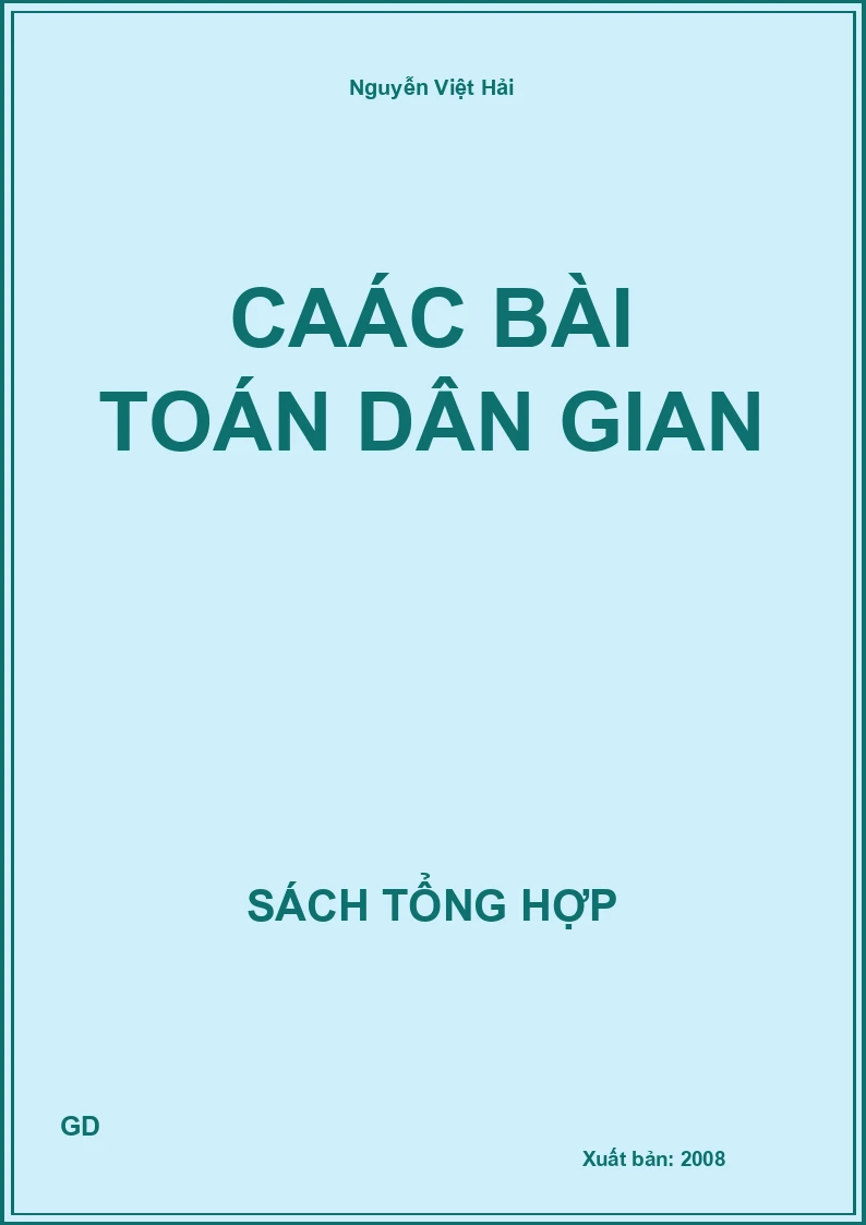 Các bài toán dân gian
