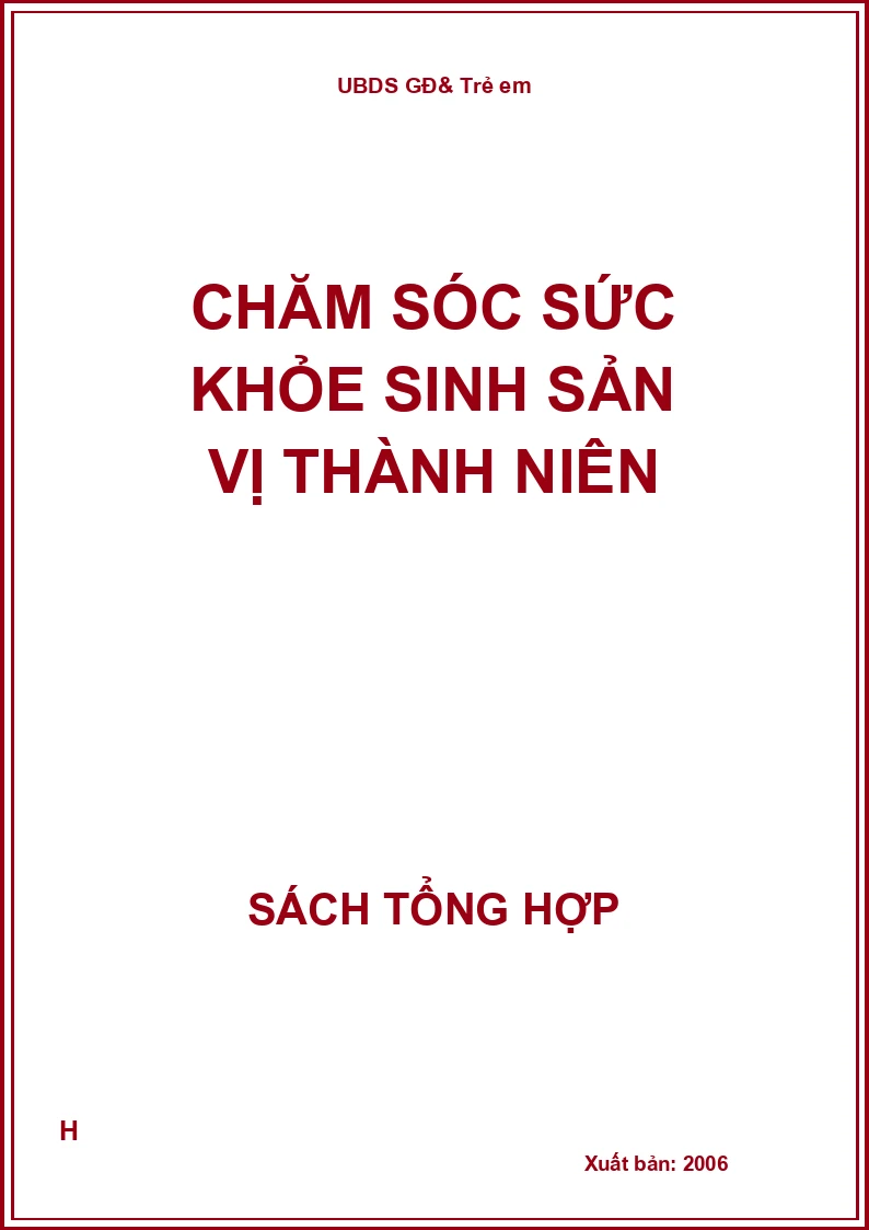 Chăm sóc sức khỏe sinh sản vị thành niên