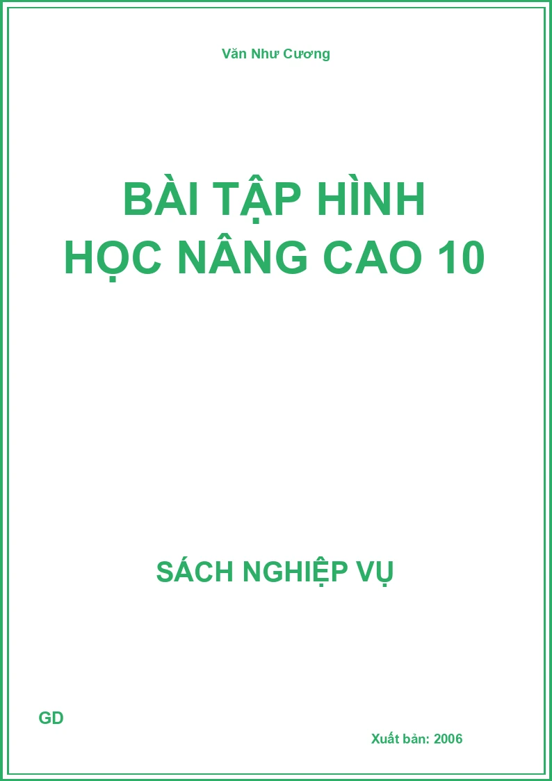Bài tập hình học nâng cao 10