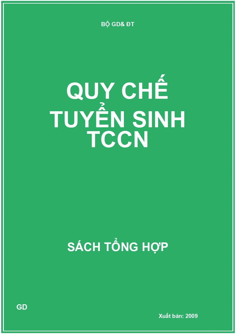 Quy chế tuyển sinh TCCN