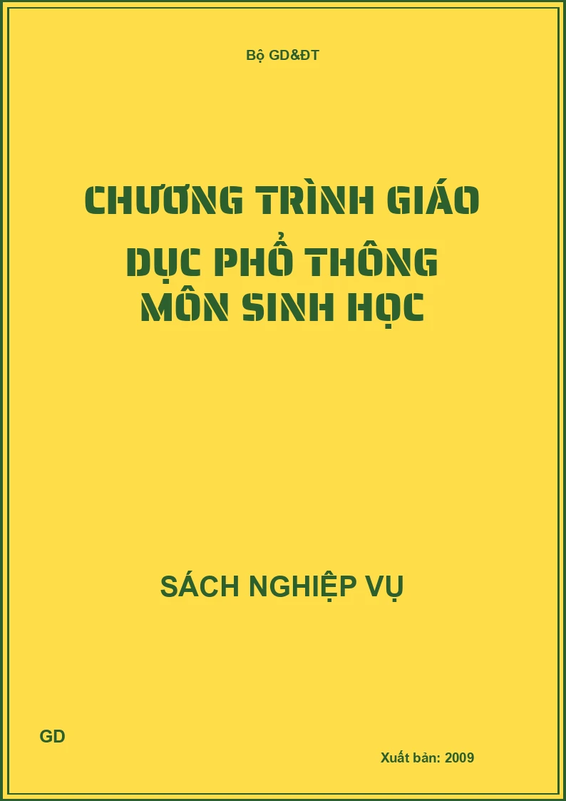 Chương trình giáo dục phổ thông môn sinh học