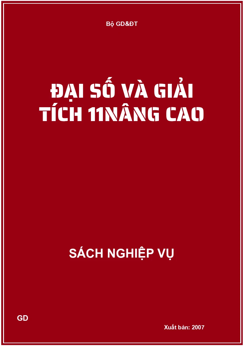 Đại số và giải tích 11nâng cao