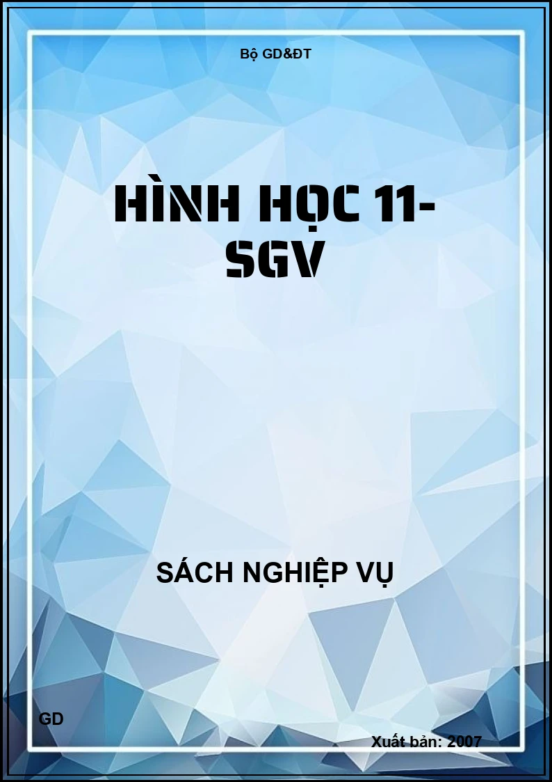 Hình học 11- SGV