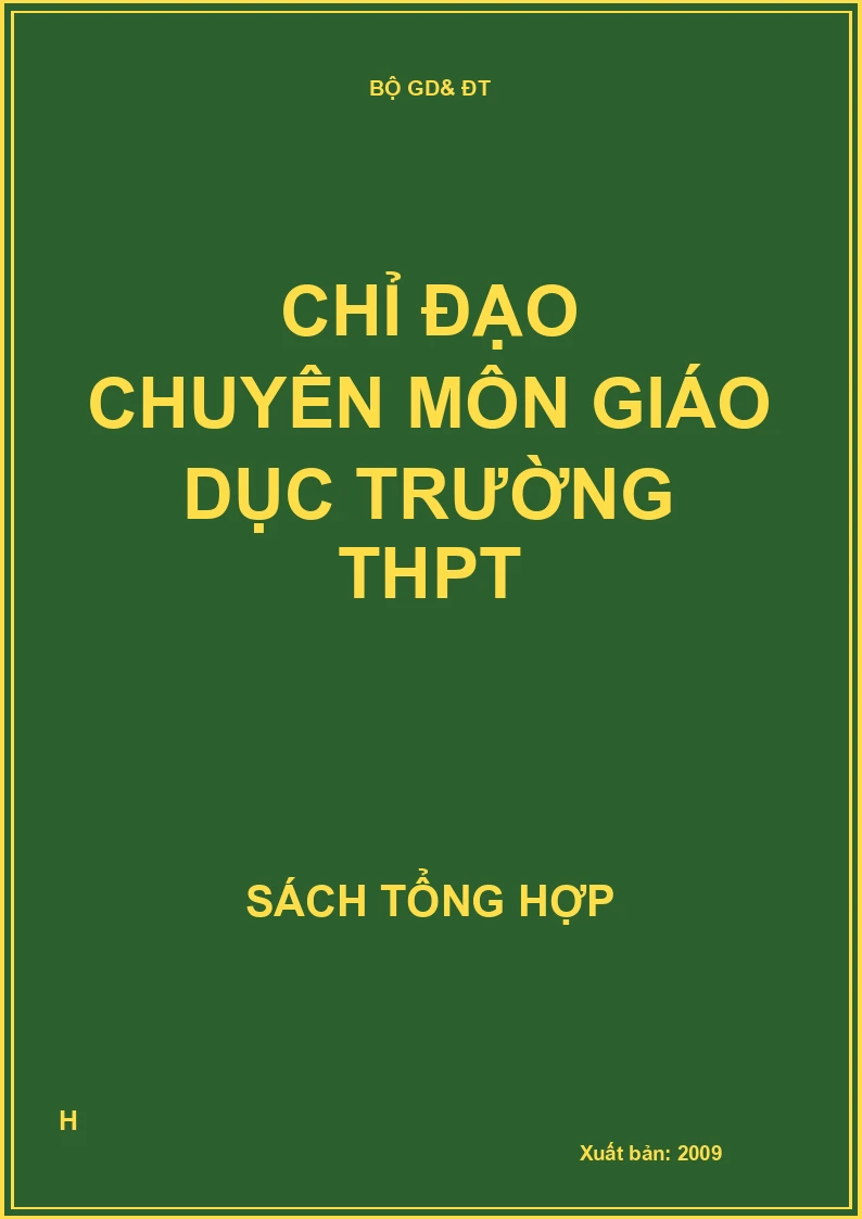 Chỉ đạo chuyên môn giáo dục trường THPT