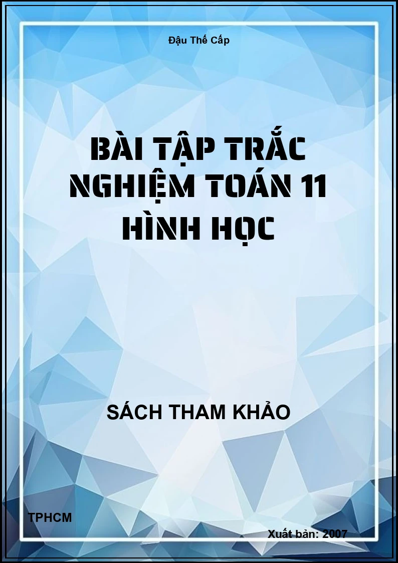 Bài tập trắc nghiệm toán 11 hình học