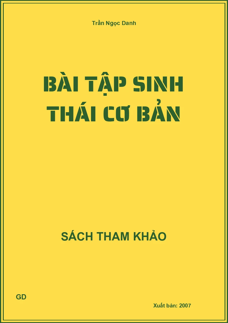 Bài tập sinh thái cơ bản