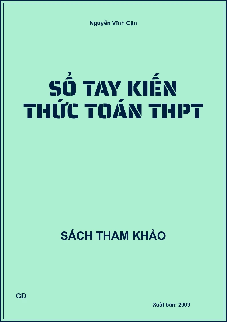 Sổ tay kiến thức toán THPT