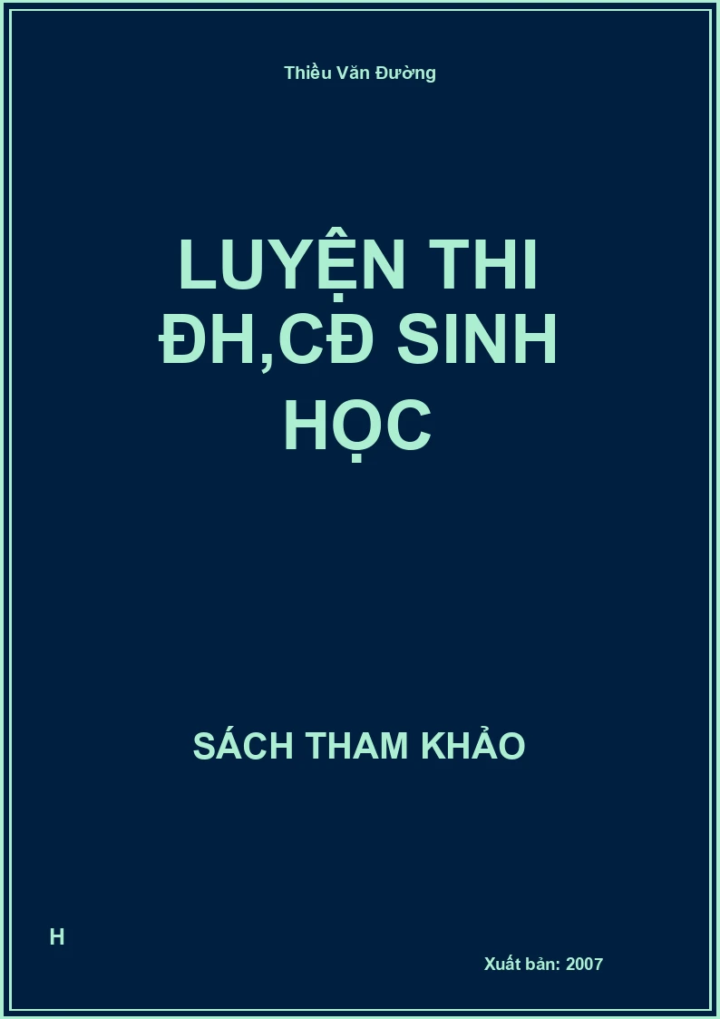 Luyện thi ĐH,CĐ sinh học