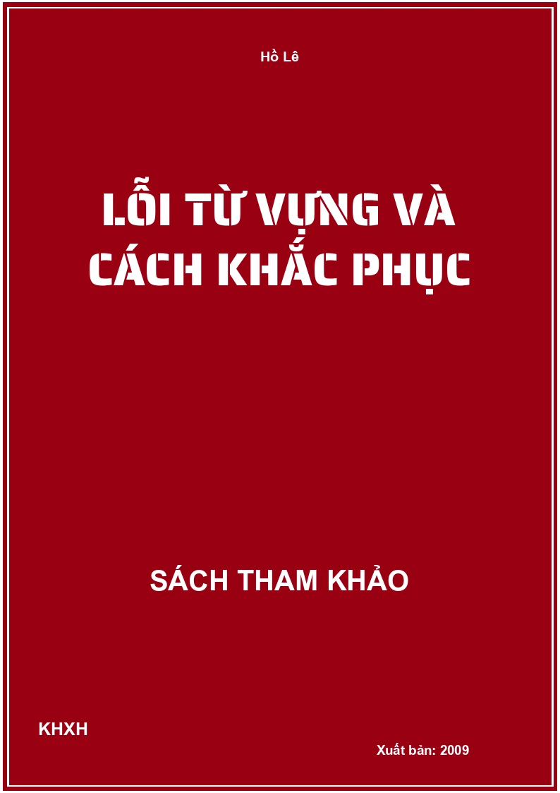 Lỗi từ vựng và cách khắc phục