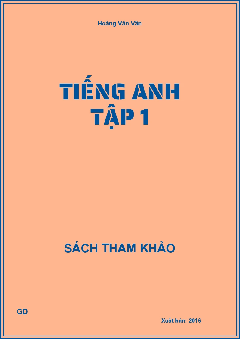Tiếng anh tập 1