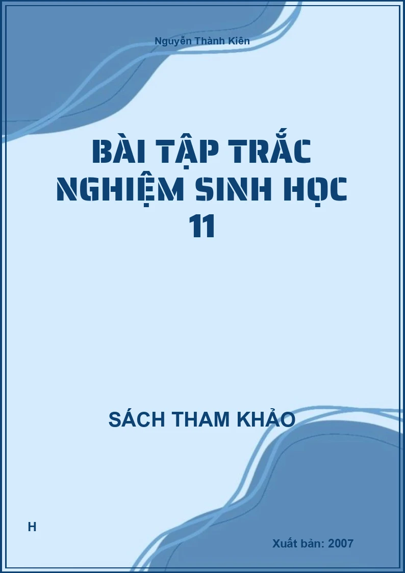 Bài tập trắc nghiệm sinh học 11