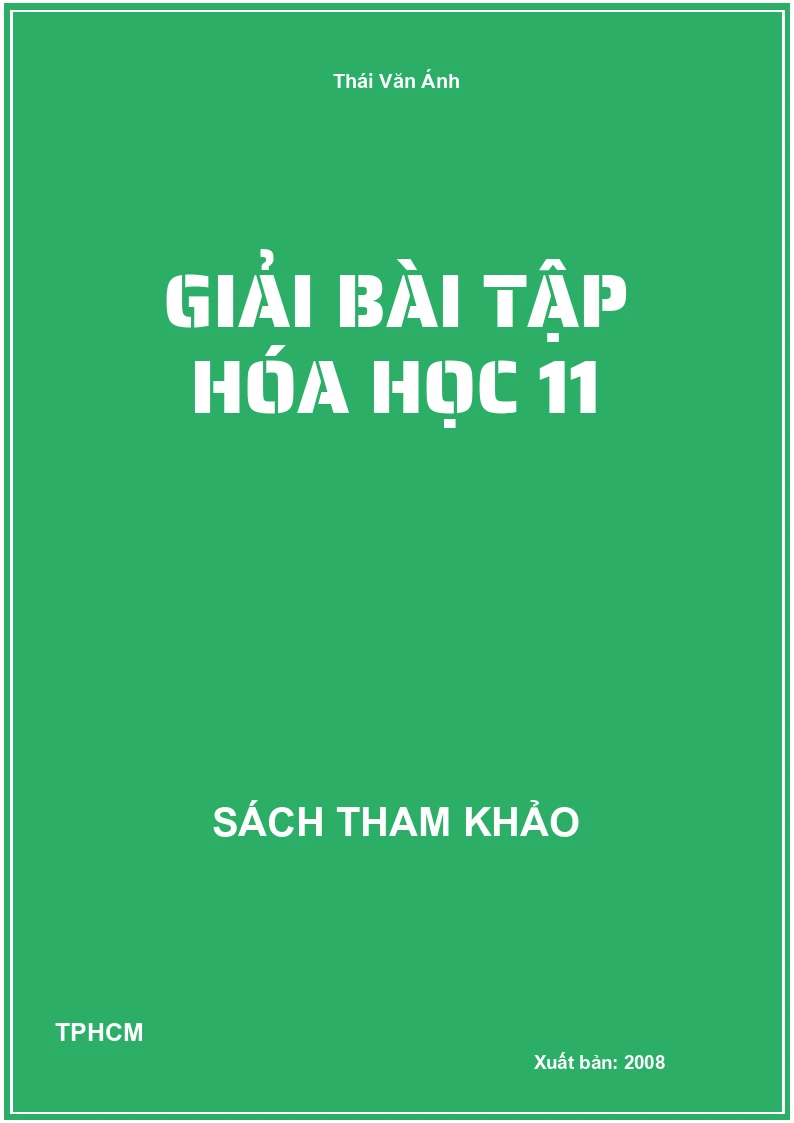Giải bài tập hóa học 11
